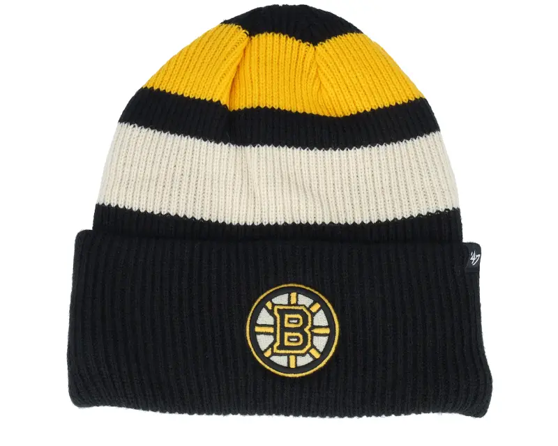 47 Brand Boston Bruins Clubhouse Jennings 47 Beanie Black/White/Yellow Cuff online
