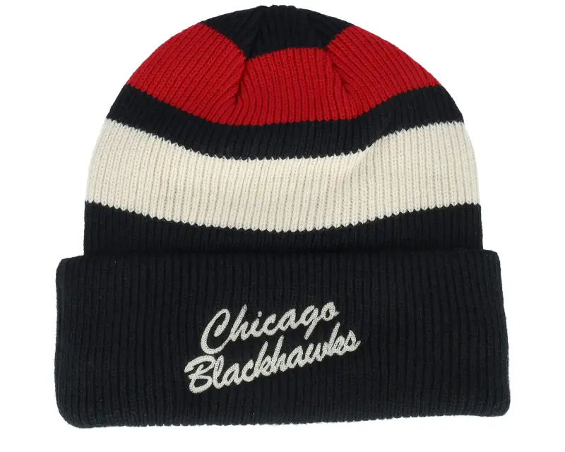 47 Brand Chicago Blackhawks Clubhouse Jennings Beanie Black/White/Red Cuff online