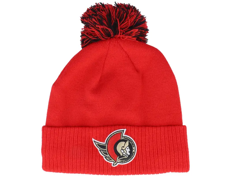 Adidas Ottawa Senators NHL Cuff Beanie Red Pom online