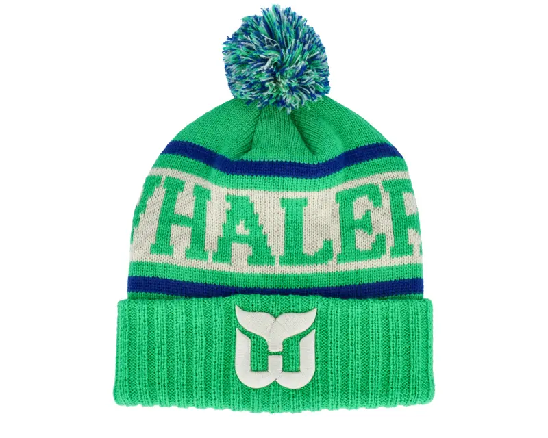 American Needle Hartford Whalers Pillow Line Kelly Green/Ivory/Royal Pom online