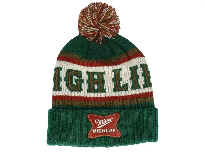 American Needle Miller Pillow Line Knit Dark Green/Multicolor Pom online