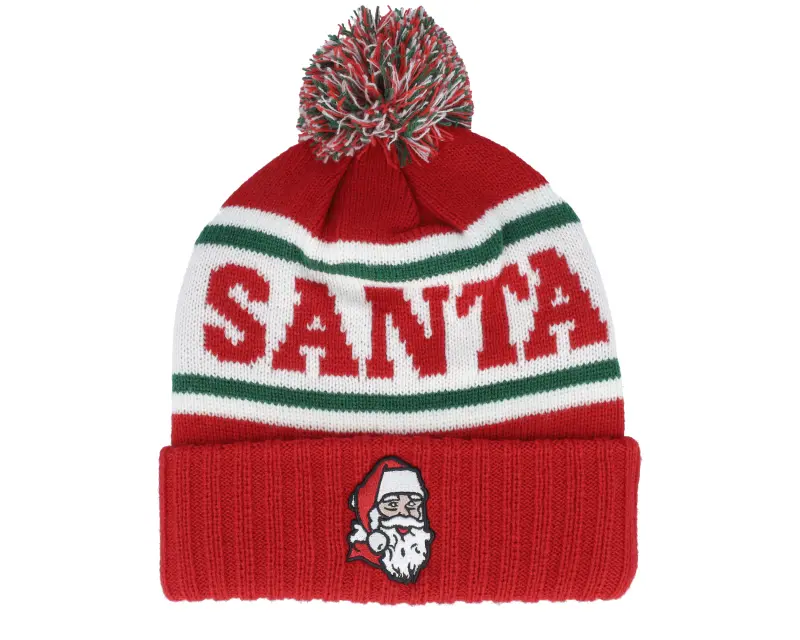 American Needle Santa Pillow Line Knit Red/Green/White Pom online