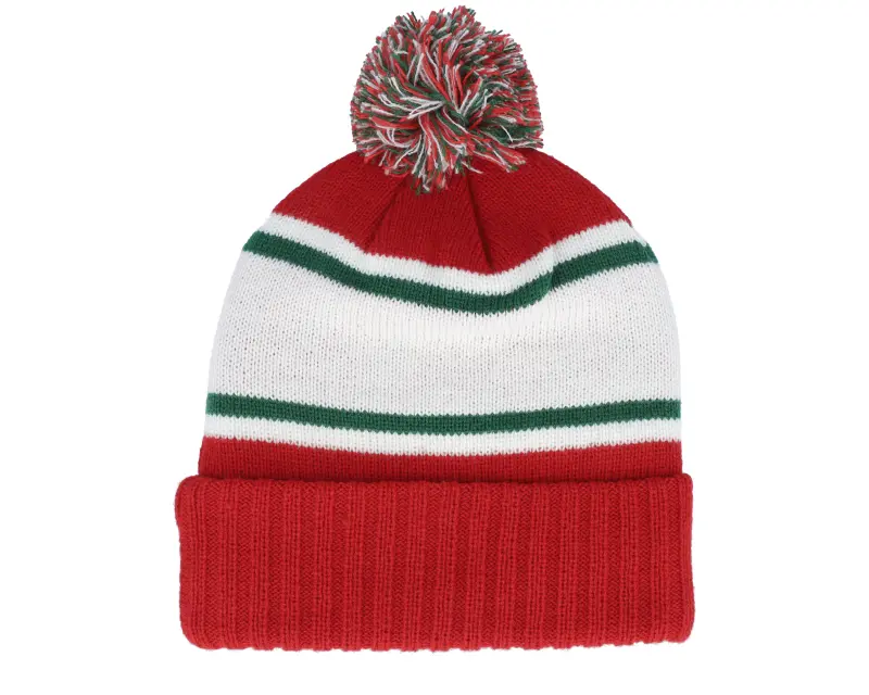 American Needle Santa Pillow Line Knit Red/Green/White Pom online