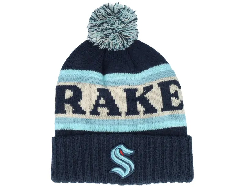 American Needle Seattle Kraken Pillow Line Navy/Ivory/Seafoam Pom online