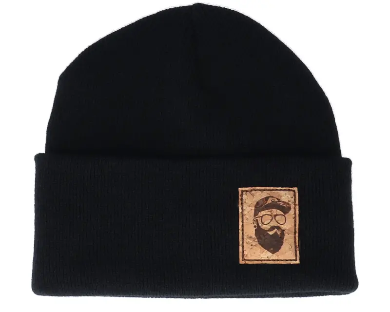 Bearded Man Cap Man Patch Black Beanie online