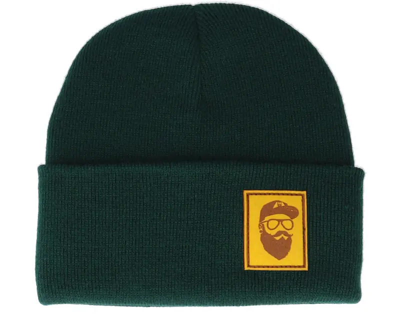 Bearded Man Cap Man Patch Bottle Green Beanie online