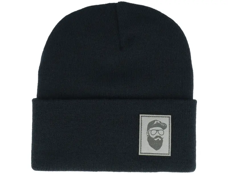 Bearded Man Cap Man Patch Navy Beanie online