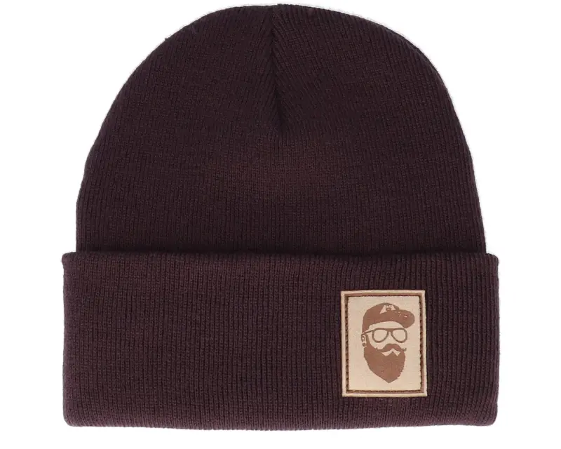 Bearded Man Cap Man Patch Plum Beanie online