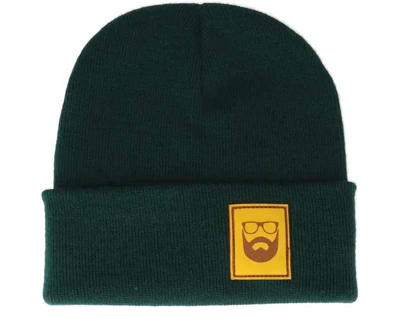 Bearded Man Logo Patch Bottle Green Beanie online