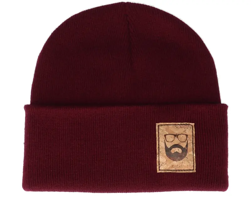 Bearded Man Logo Patch Burgundy Beanie online