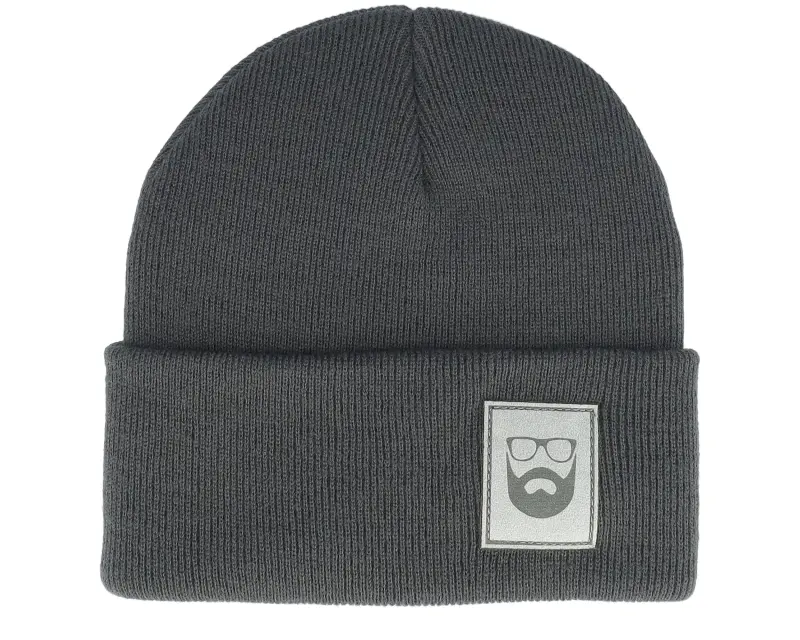 Bearded Man Logo Patch Graphite Grey Beanie online