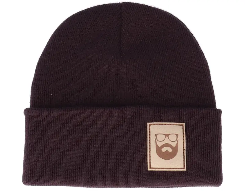 Bearded Man Logo Patch Plum Beanie online