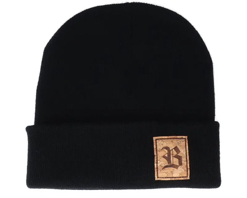 Bearded Man Old English B Patch Black Beanie online