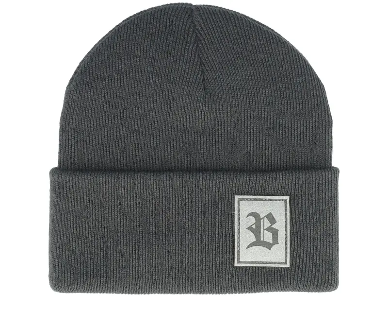 Bearded Man Old English B Patch Graphite Grey Beanie online