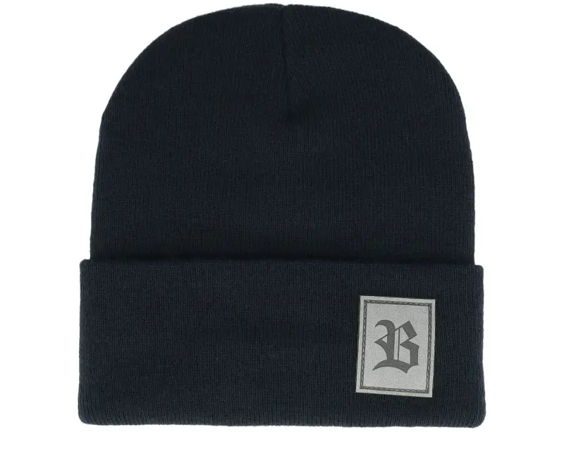 Bearded Man Old English B Patch Navy Beanie online
