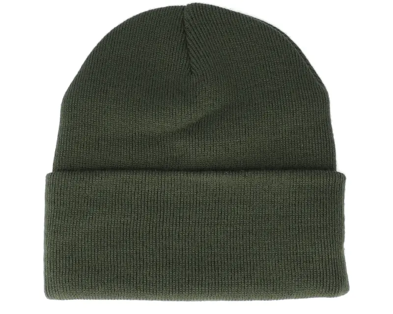 Bearded Man Old English B Patch Olive Green Beanie online
