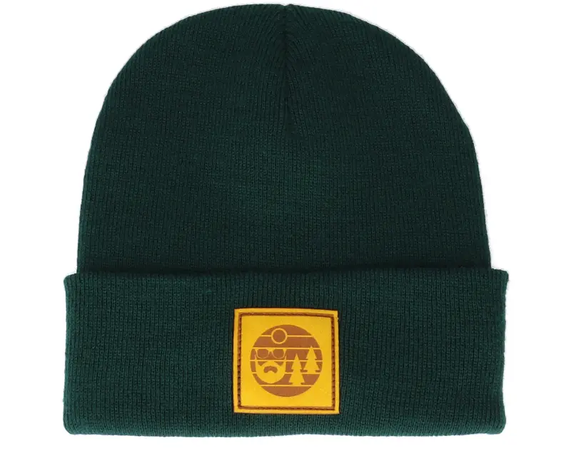 Bearded Man Sunset Logo Patch Bottle Green Beanie online