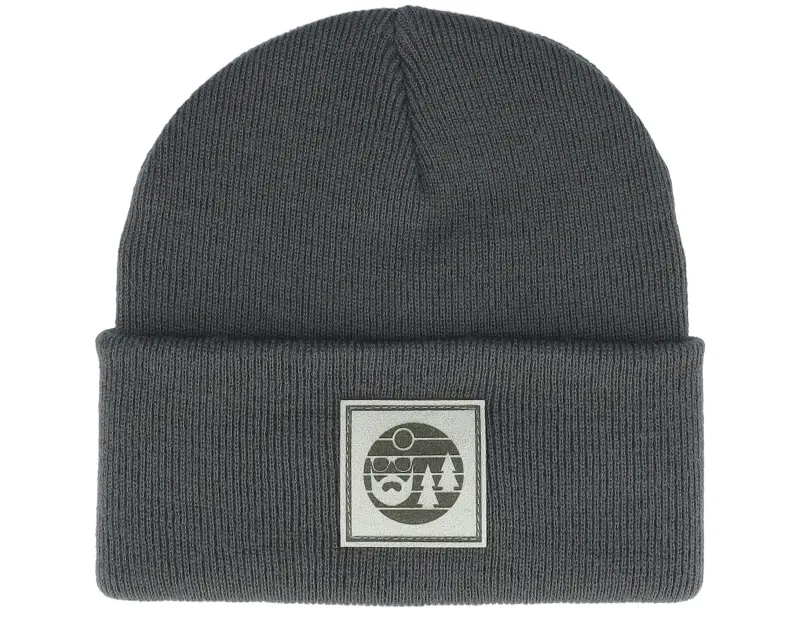 Bearded Man Sunset Logo Patch Graphite Grey Beanie online