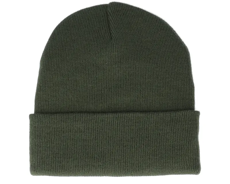 Bearded Man Sunset Logo Patch Olive Green Beanie online