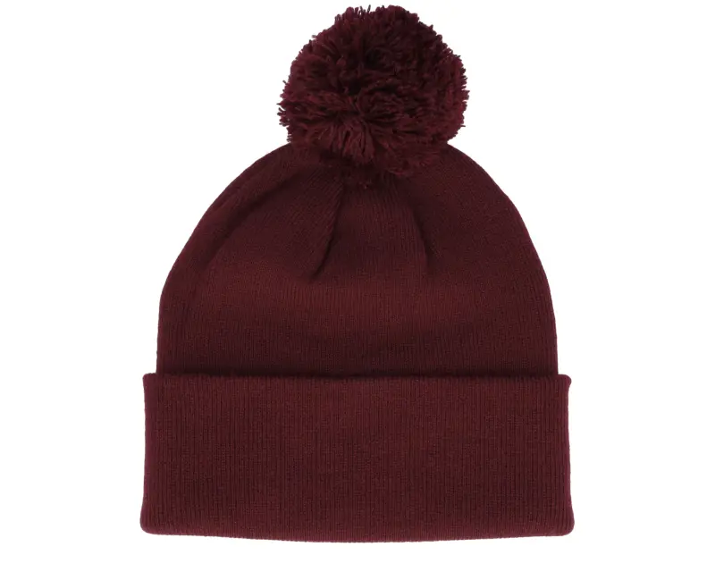 Beechfield Burgundy Pom Blank Beanie online
