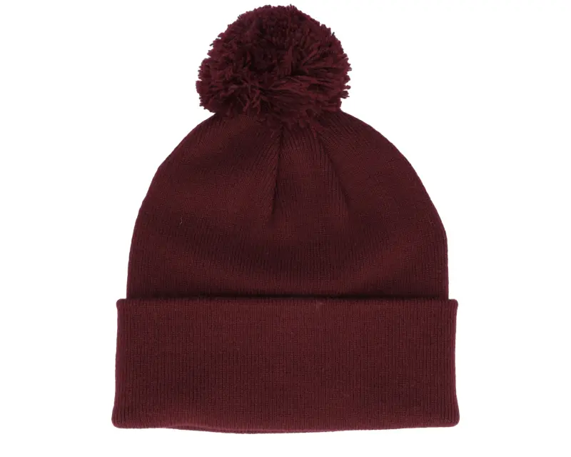 Beechfield Burgundy Pom Blank Beanie online