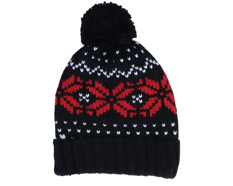 Beechfield Fair Isle Snowstar® Beanie Black/Classic Red/White Pom online