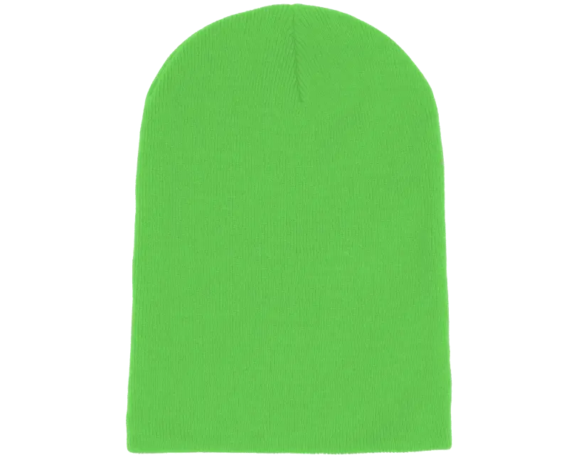 Beechfield Fluorescent Green Long Blank Beanie online