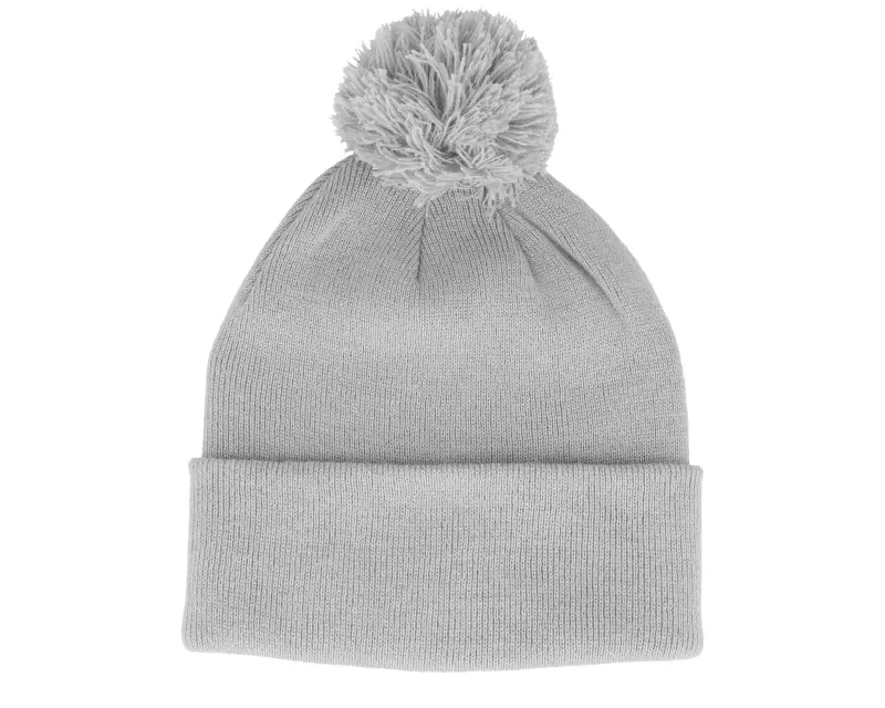 Beechfield Light Grey Pom Blank Beanie online