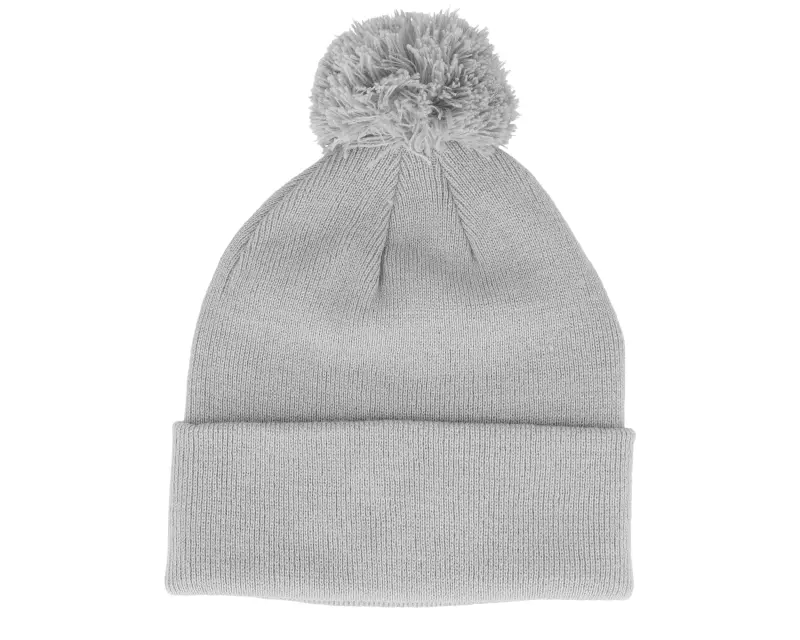 Beechfield Light Grey Pom Blank Beanie online