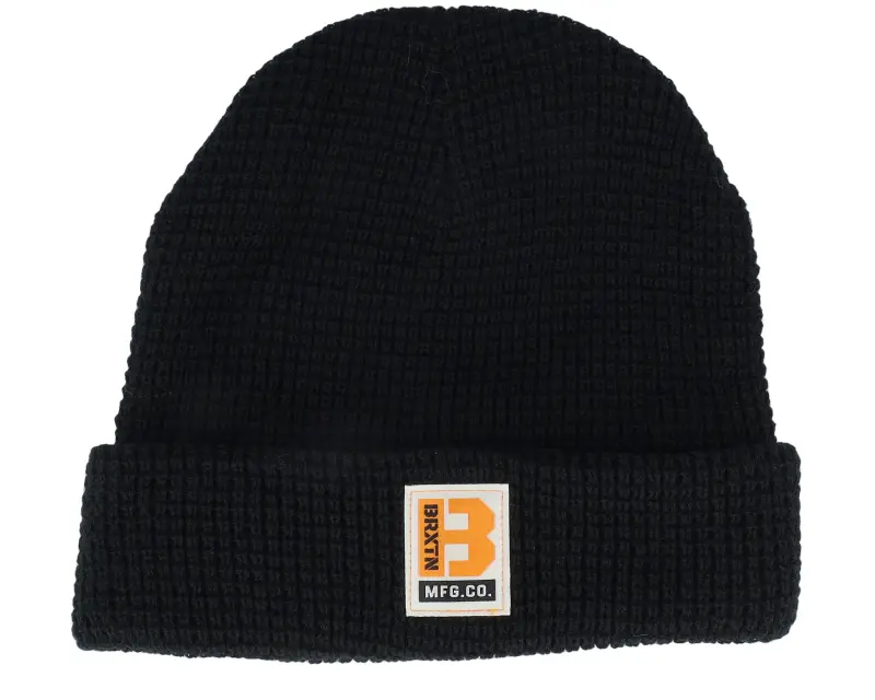 Brixton Builders Waffle Knit Beanie Black Cuff online