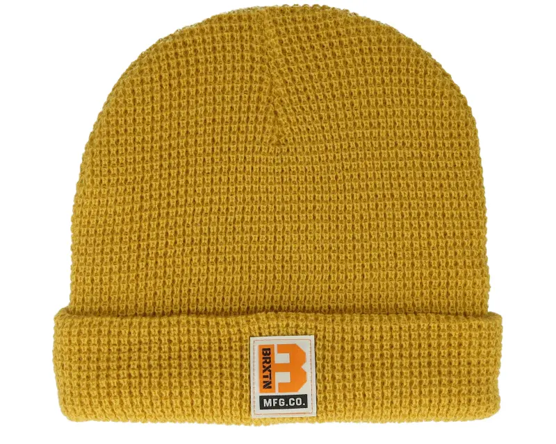 Brixton Builders Waffle Knit Beanie Yellow Cuff online