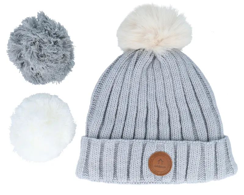 Cabaïa Beanie Kir Royal Light Grey Pol Pom online