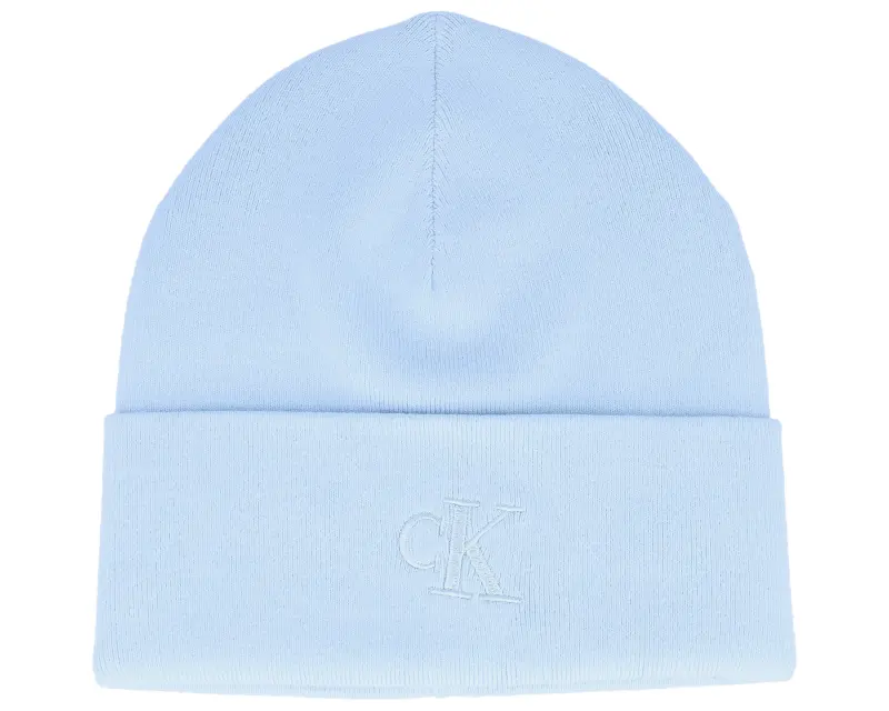 Calvin Klein Ck Fine Rib Beanie Palest Blue Cuff online