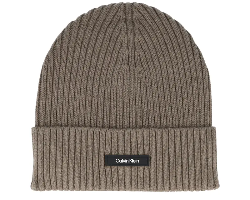 Calvin Klein Classic Cotton Rib Beanie Brindle Cuff online
