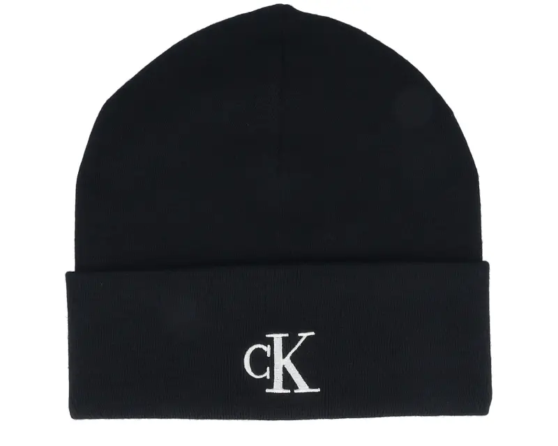 Calvin Klein Fine Rib Beanie Black Cuff online