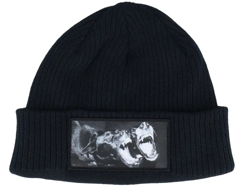 Calza Pennello Dogs Beanie Black Organic Cuff online