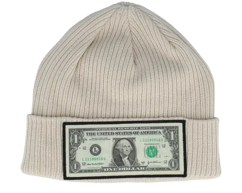 Calza Pennello Dollar Bill Sand Beanie Organic Cotton Cuff online