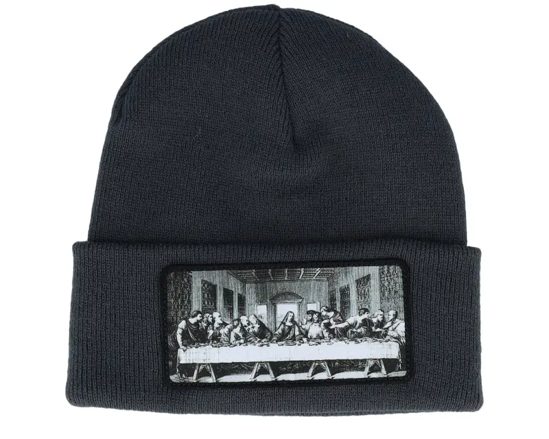 Calza Pennello Last Supper Beanie Graphite Grey Cuff online