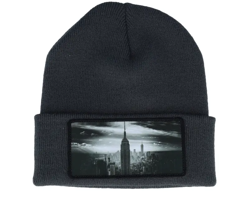 Calza Pennello New York Skyscraper Beanie Graphite Grey Cuff online