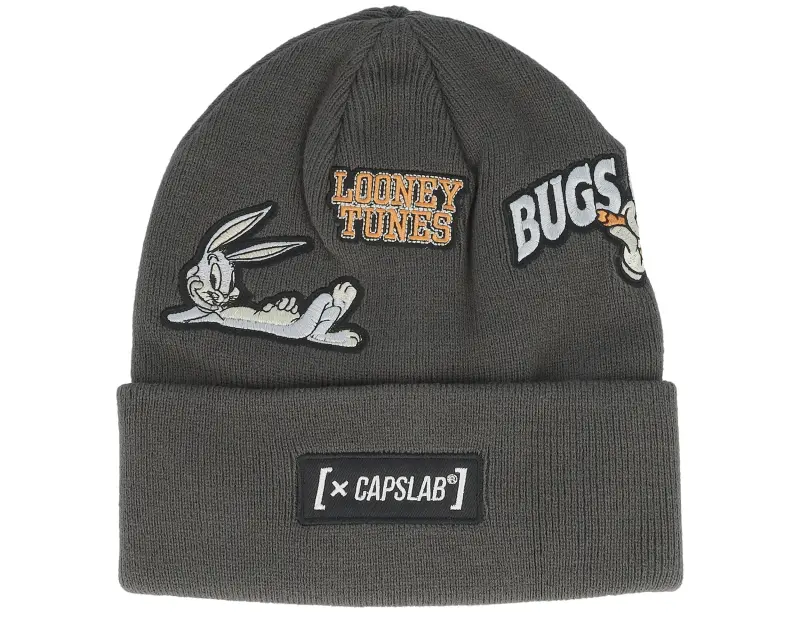Capslab Beanie Looney Tunes Charcoal Cuff online