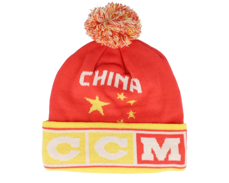 CCM China Flag Knit Team Red Pom online
