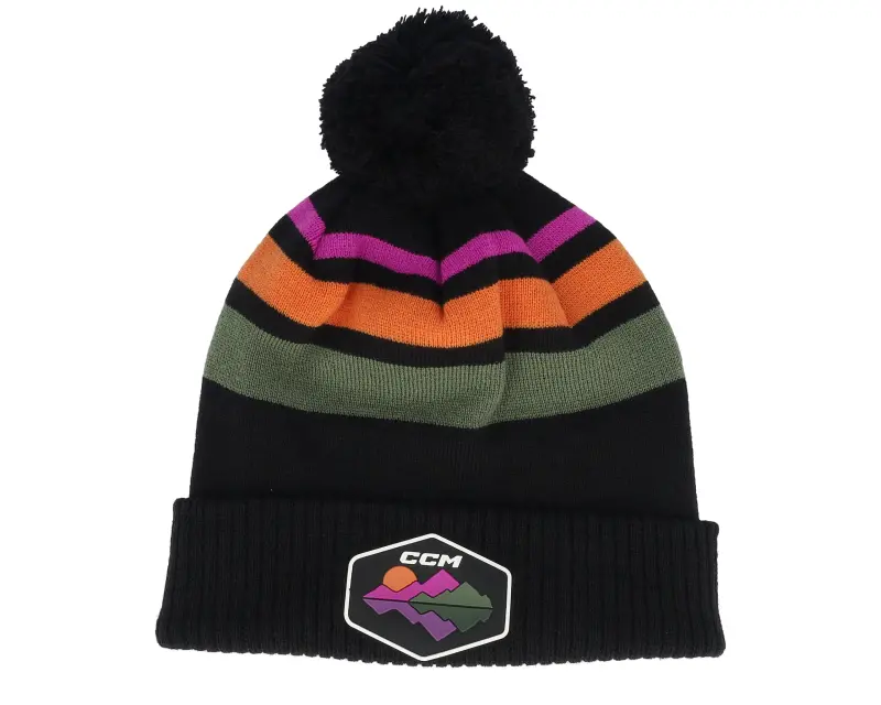 CCM Winter Collection Knit Striped Black Pom online