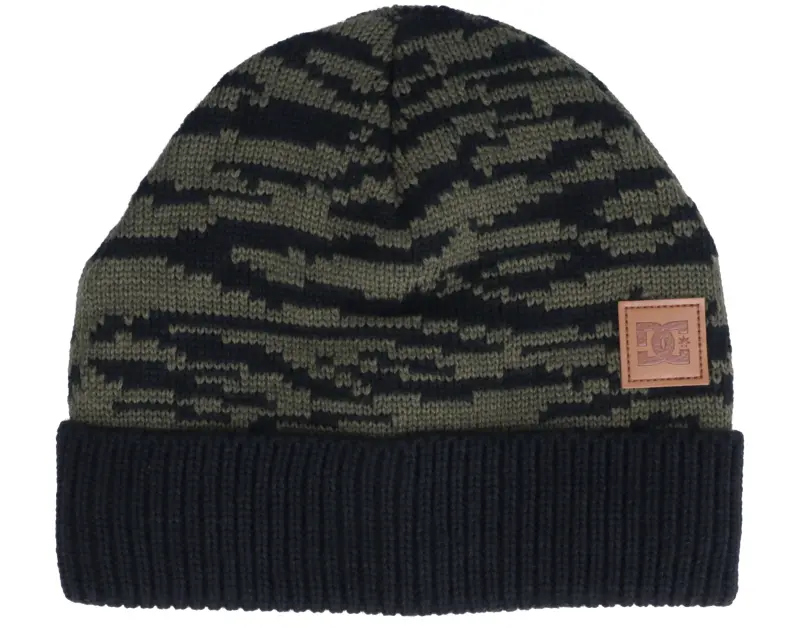 DC Motif Beanie Zebra Olive Night Cuff online