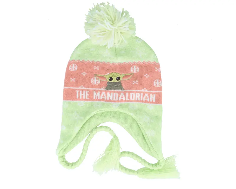 Difuzed Kids The Mandalorian Grogu Sherpa Beanie Green/Pink Pom online