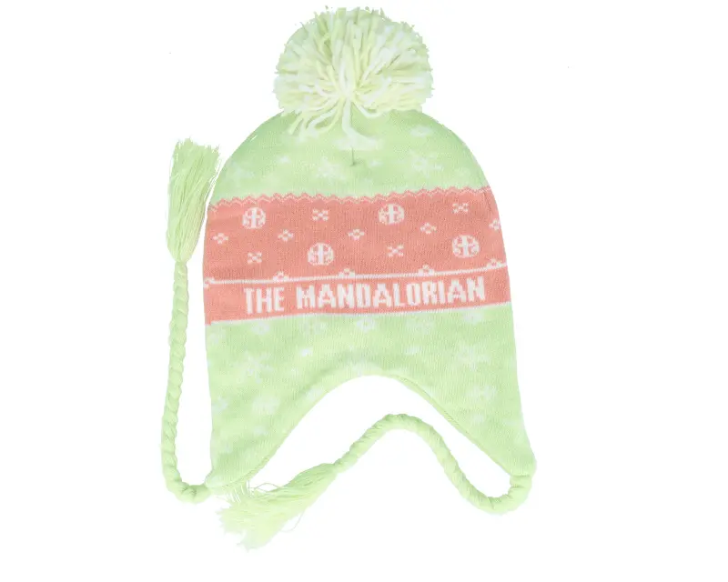 Difuzed Kids The Mandalorian Grogu Sherpa Beanie Green/Pink Pom online