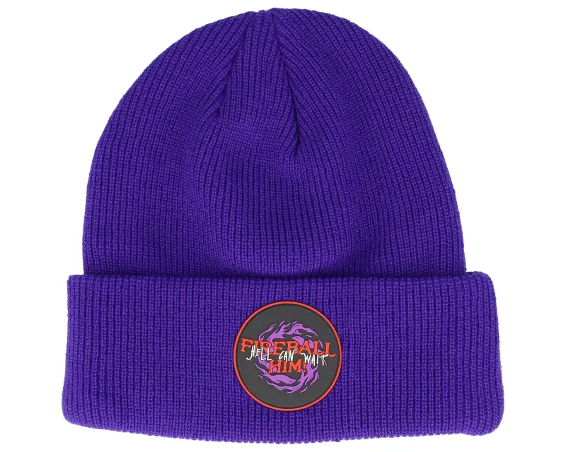 Difuzed Stranger Things Turn-up Beanie Purple Cuff online