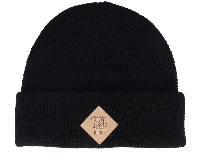 Djinns Basic Beanie Waffle Waffle Black Cuff online