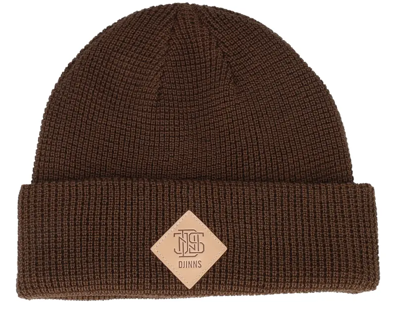 Djinns Basic Beanie Waffle Waffle Brown Cuff online