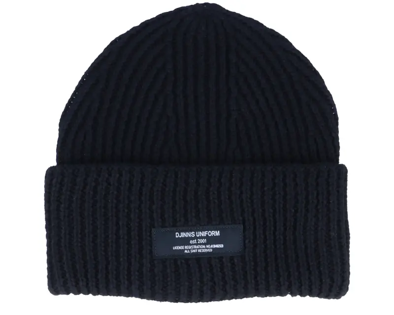 Djinns Medi Short Beanie Triple Wrap Black Cuff online