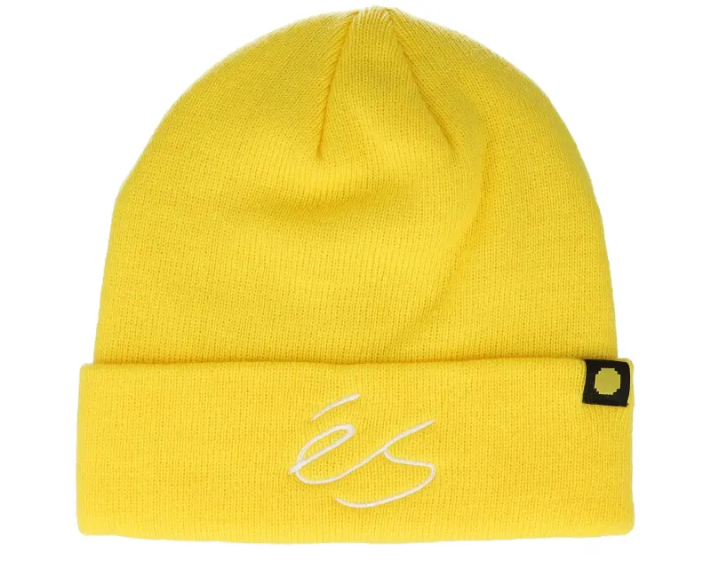 éS Big Script Chomp Beanie Yellow Cuff online